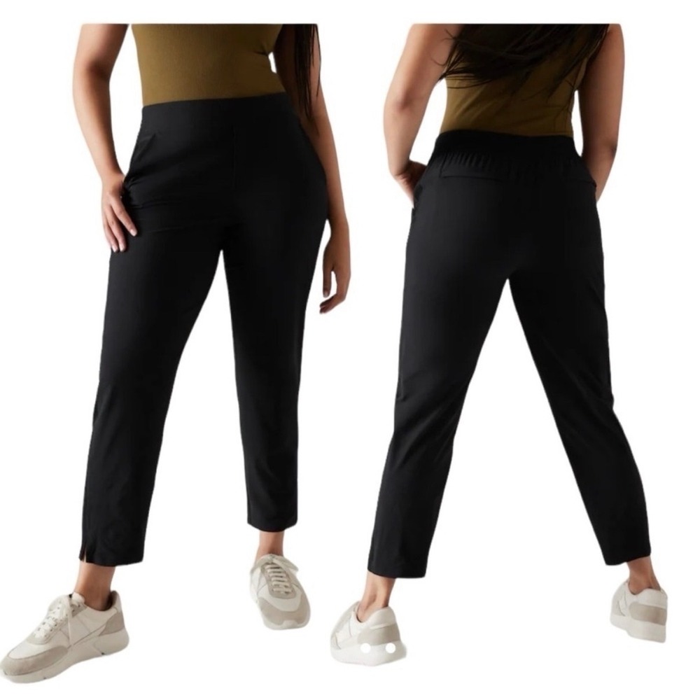 Athleta Brooklyn Heights Tapered Ankle Pants Black Size 16 S/198671-00